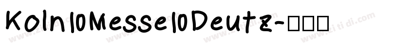 Koln Messe Deutz字体转换